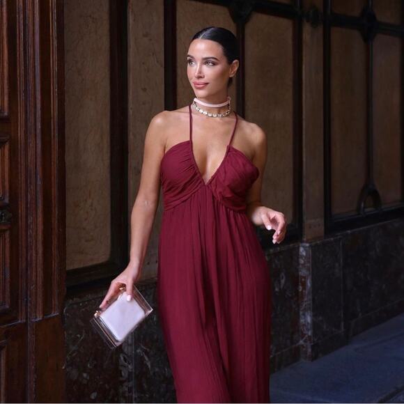 ZARA LONG CROSSED BACK JUMPSUIT - Picture 5 of 13